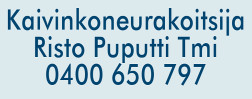 Kaivinkoneurakoitsija Risto Puputti Tmi logo
